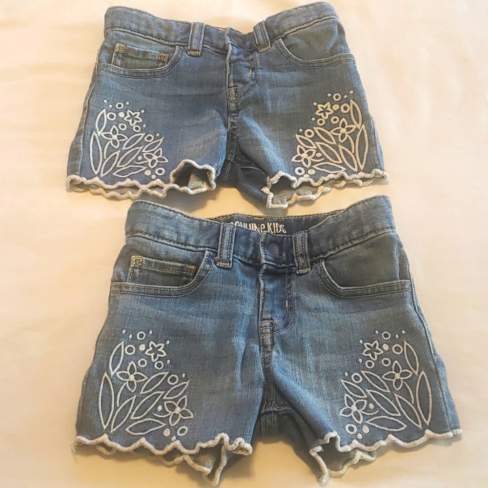 2 Girls Shorts, Size 4 each